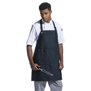premium blue demin bib apron