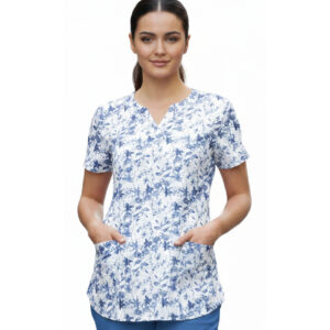 rose scrub tops in print fabric x 5 opt pale garden 1080 x 1080