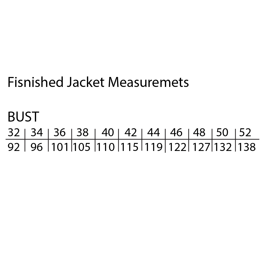 maddy jacket all colours 1080 measurements maddy jacket all colours 1080 measurements