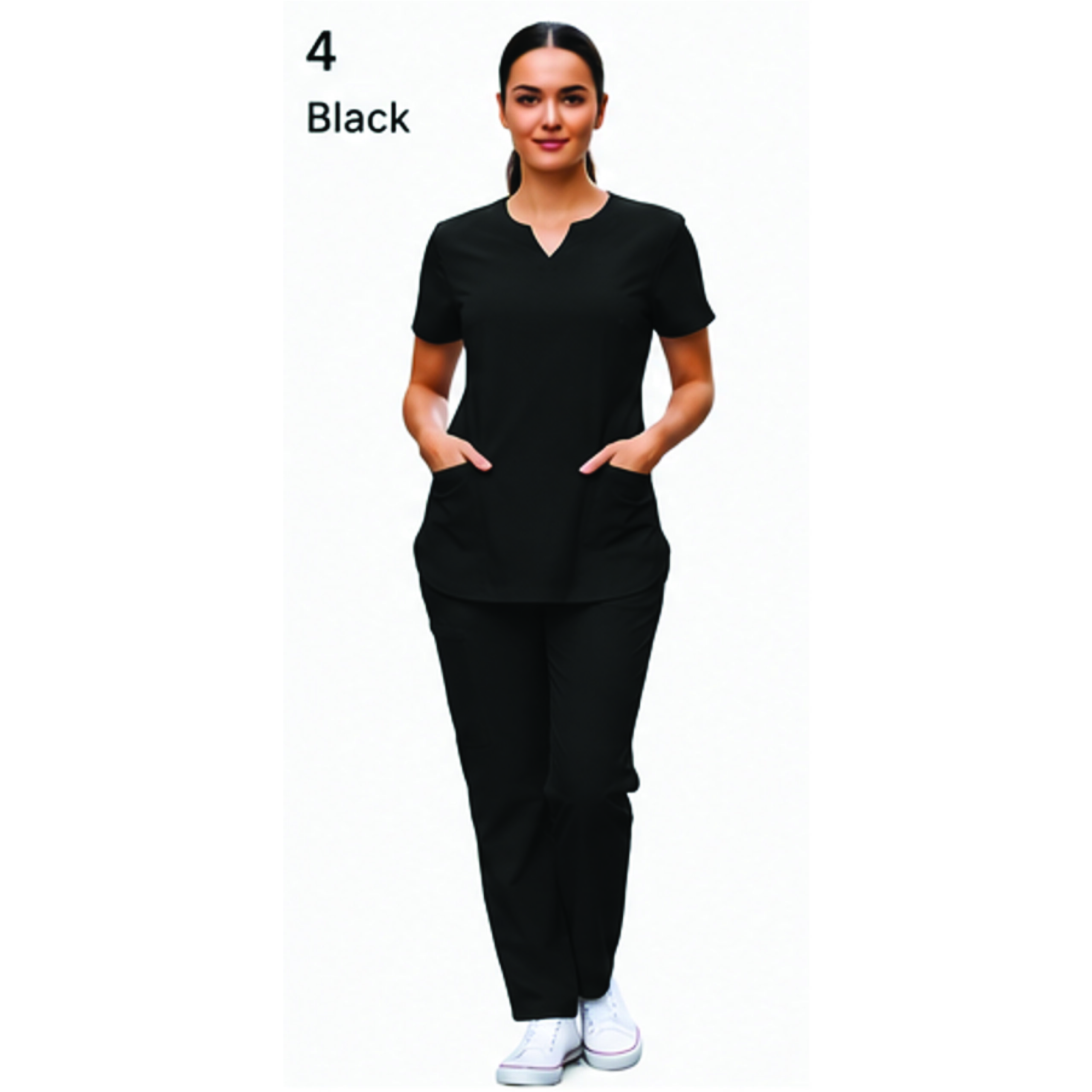 rose scrub top set black 01 rose scrub top set black 01