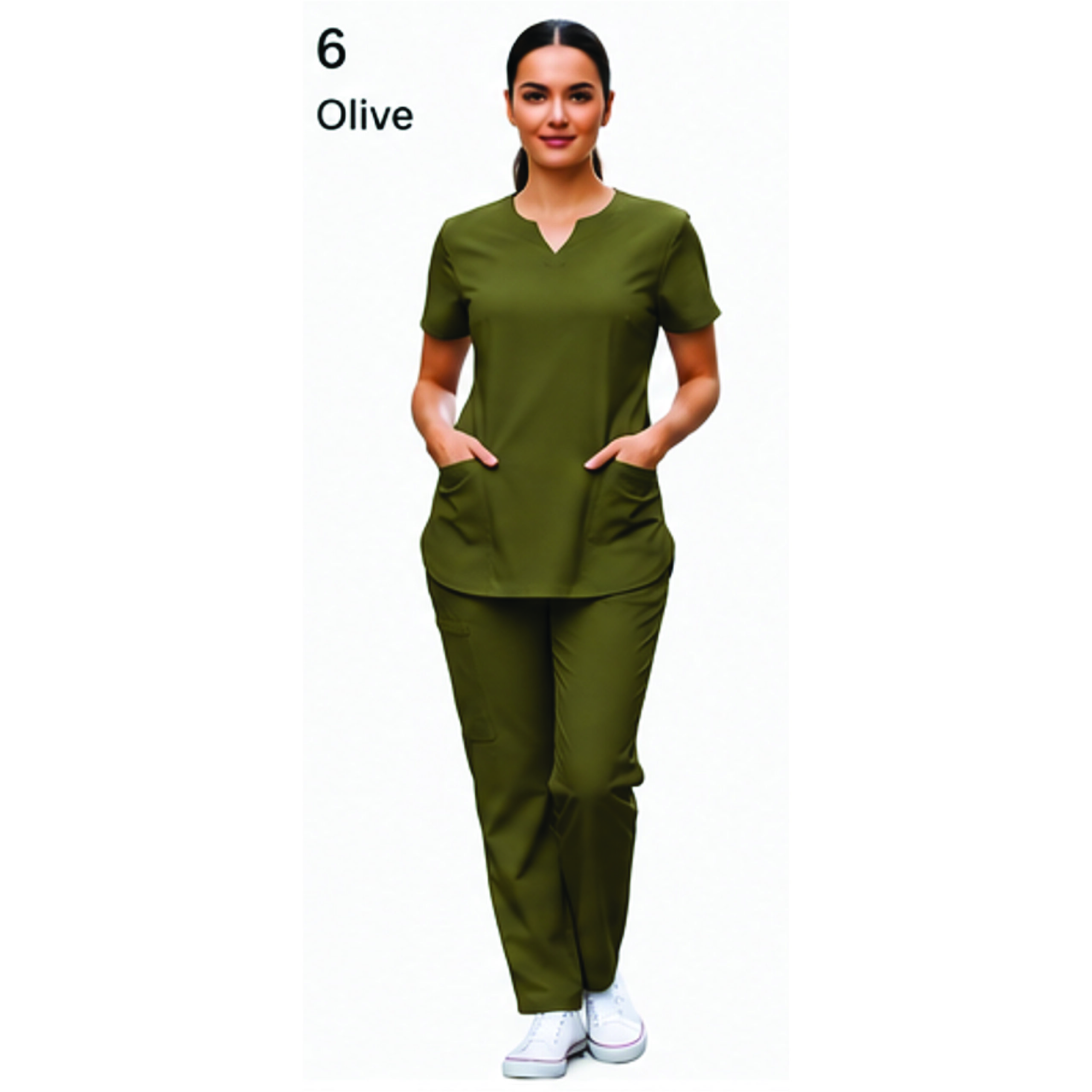 rose scrub top set olive 01 rose scrub top set olive 01