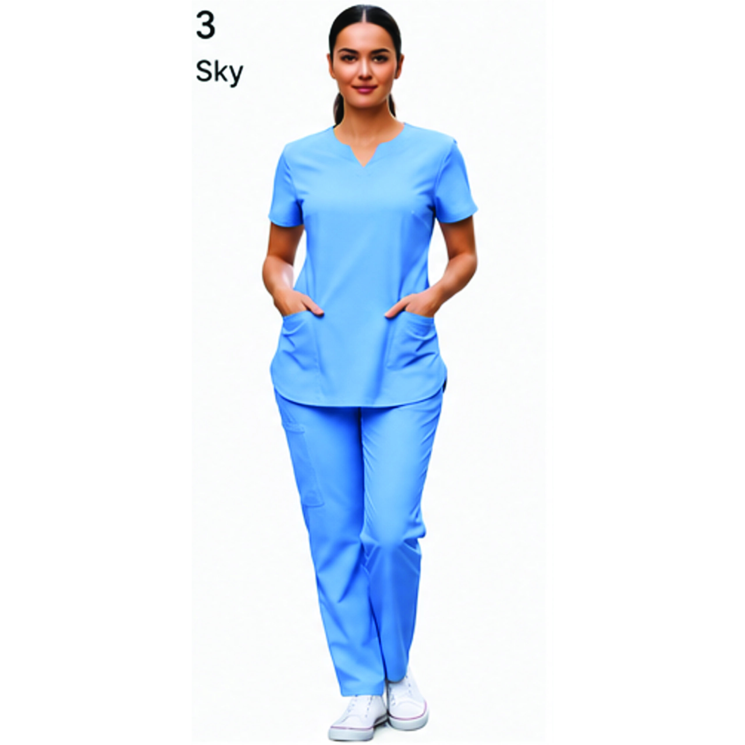 rose scrub top set sky blue 01 rose scrub top set sky blue 01
